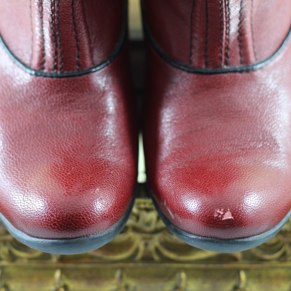 Fly London Red Leather Ankle Boots - Picture 6 of 16